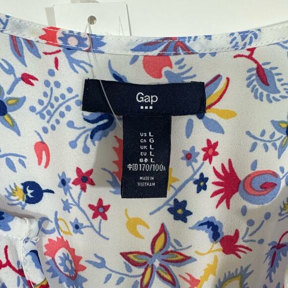 GAP Floral Long Sleeve Blouse Top Large NWT - Picture 5 of 11